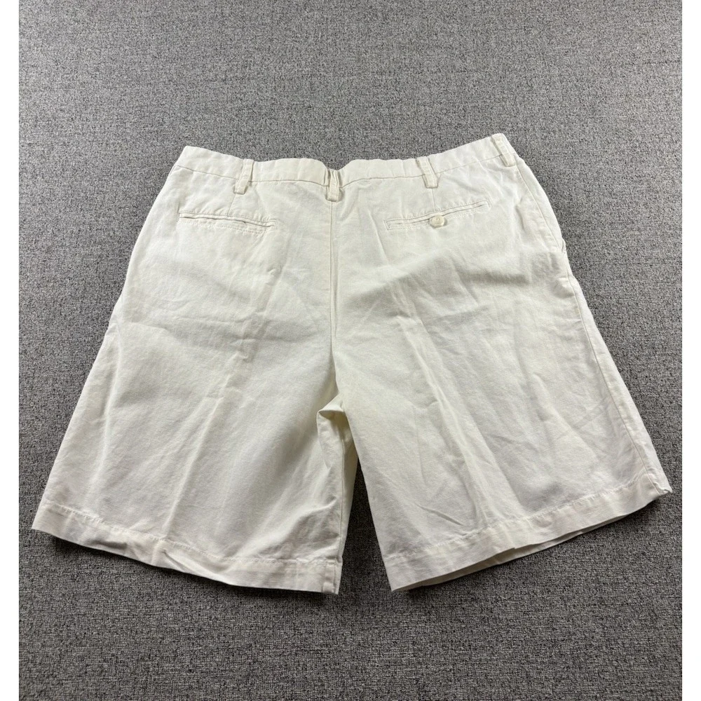 Ivory Linen Blend Shorts Mens 40 9